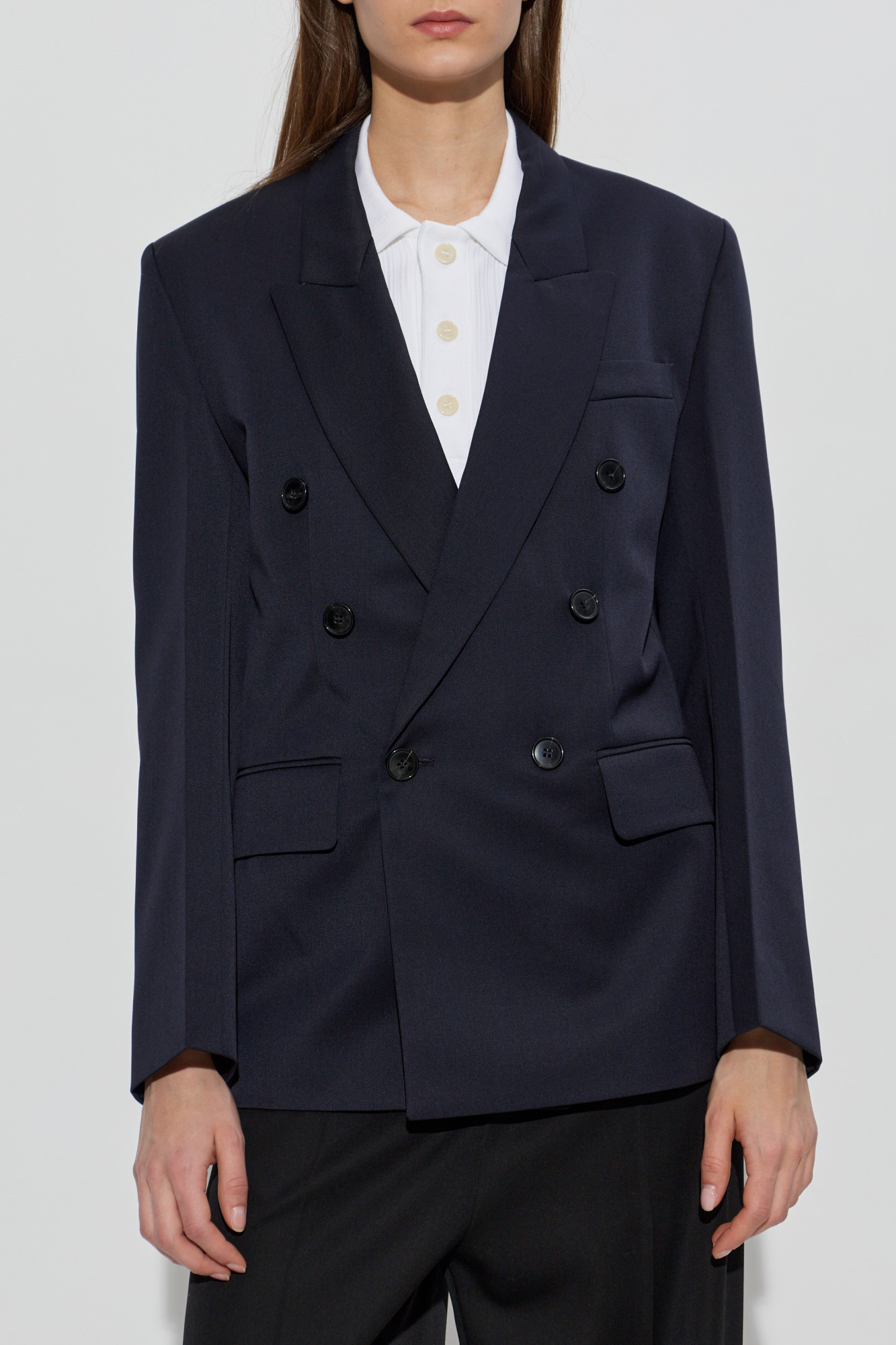 Black Double-breasted blazer Victoria Beckham - Vitkac TW